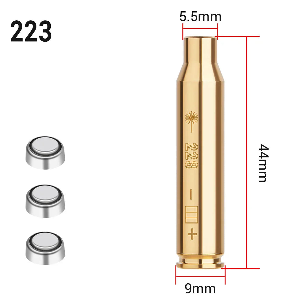 Red Dot Laser Brass Boresighter – Multi-Caliber Precision Zero Tool