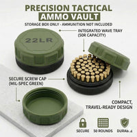 Thumbnail for BattleGear™ Mini .22LR Ammunition Storage Box – Compact Secure Screw-Lid Case