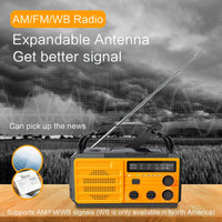 Thumbnail for FieldLux™ - Solar Hand Crank Emergency Radio - USB Charger & LED Light