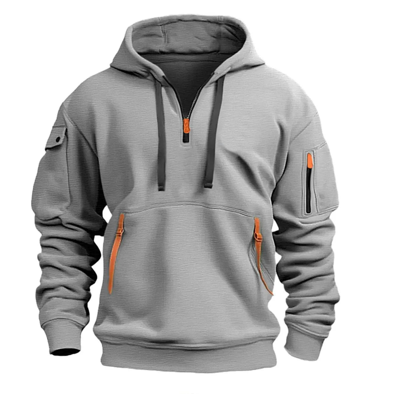 Multi-Pocket Fleece Hoodie – Tactical Fit with Shoulder Pockets (2026)