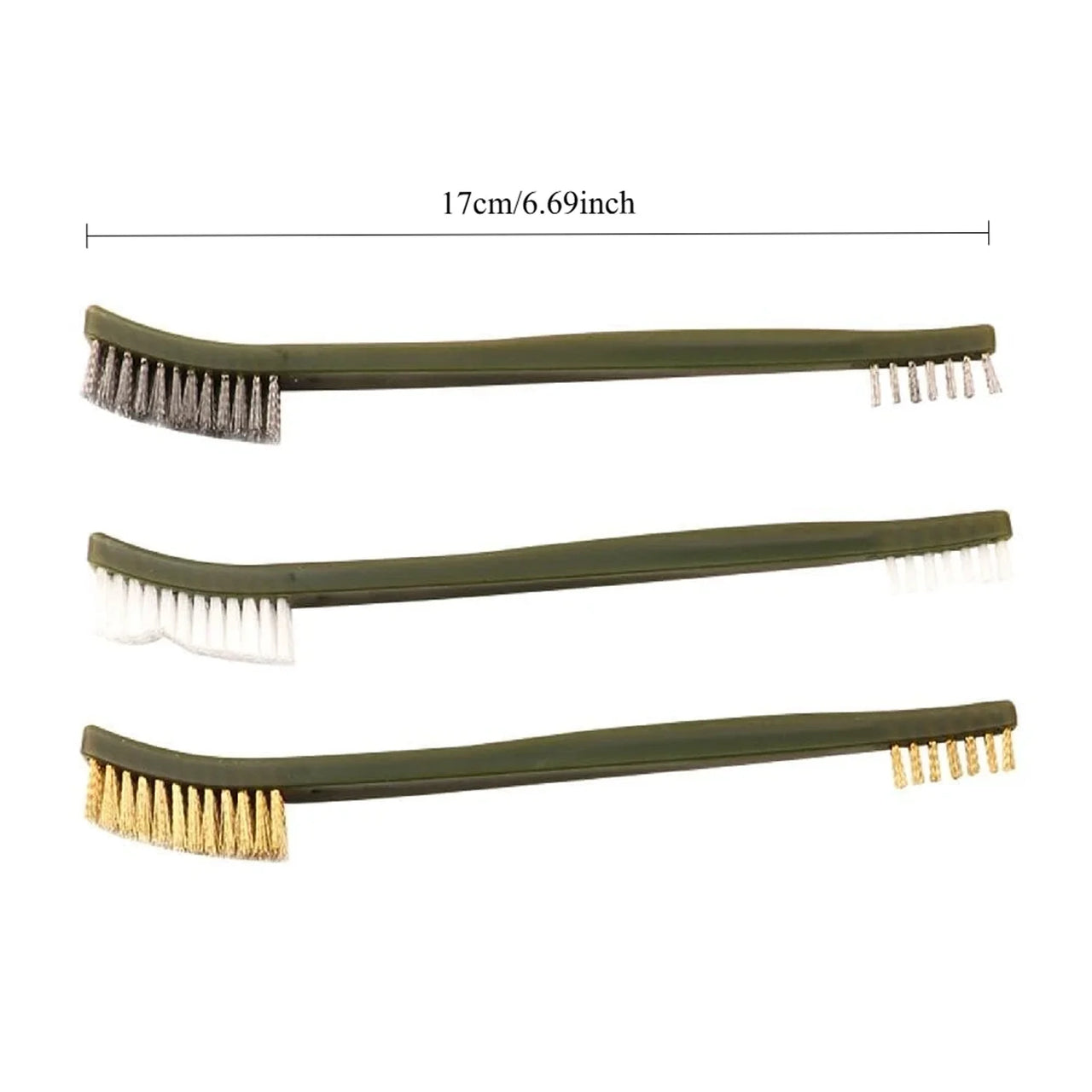 Steel, nylon and brass double-ended utility brushes