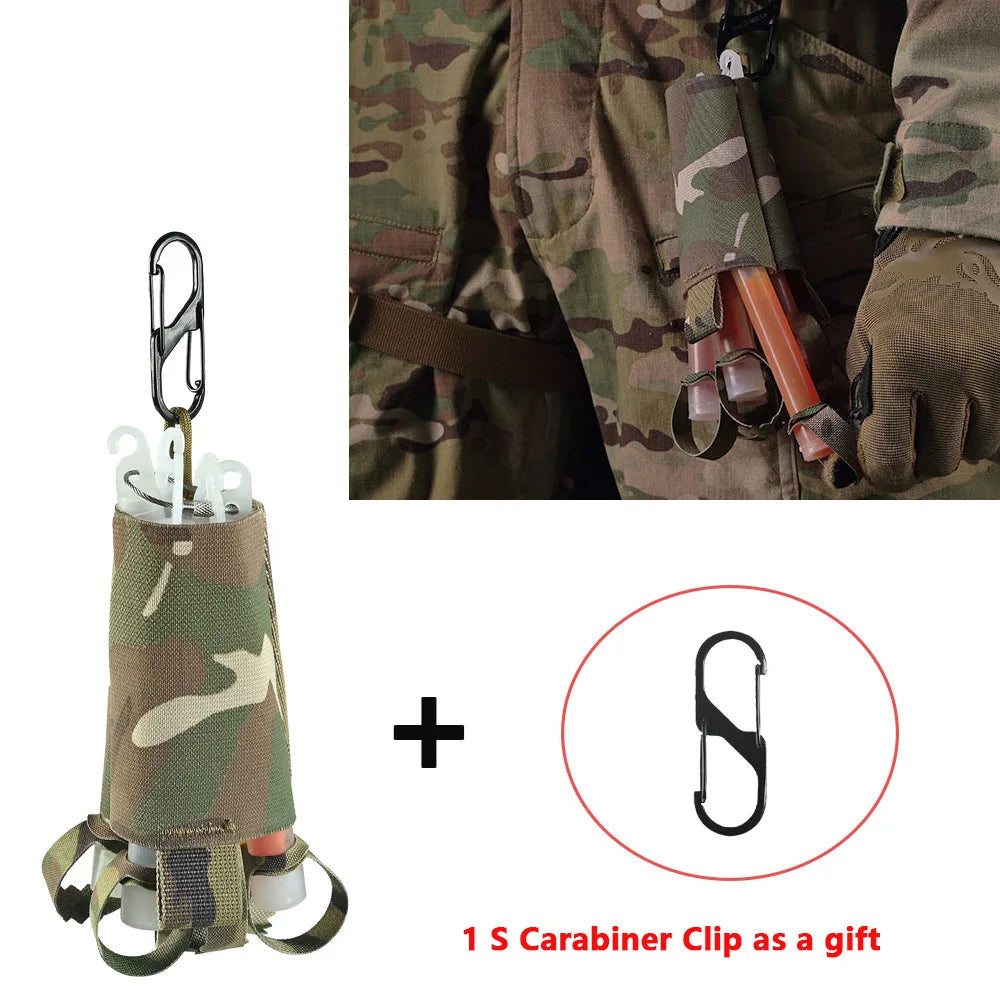 Chem Light Pouch with Carabiner Clip – 6-Pack Chemlight Pouch