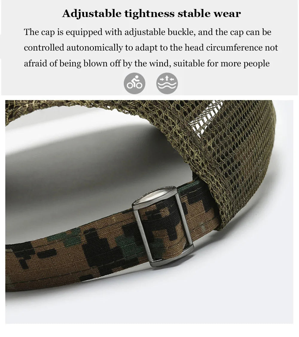 American Flag Adjustable Camouflage Hat