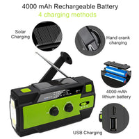 Thumbnail for FieldLux™ - Solar Hand Crank Emergency Radio - USB Charger & LED Light