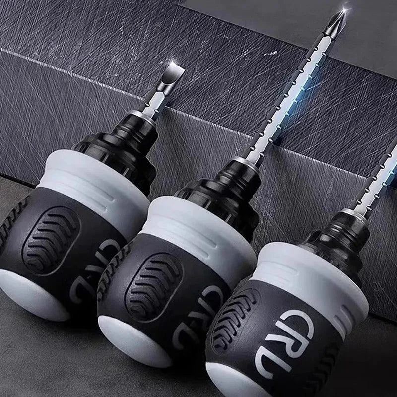 BattleGear™ 12-in-1 Stubby Ratchet Screwdriver Set - Compact Field Repair Tool