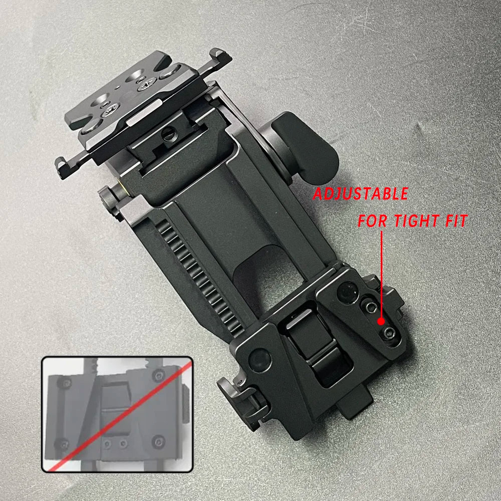 BattleGear™ – Low Profile NVG Helmet Mount – Flip-Up Dovetail Bracket