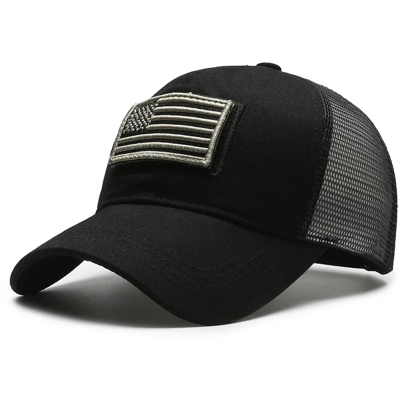 American Flag Adjustable Camouflage Hat