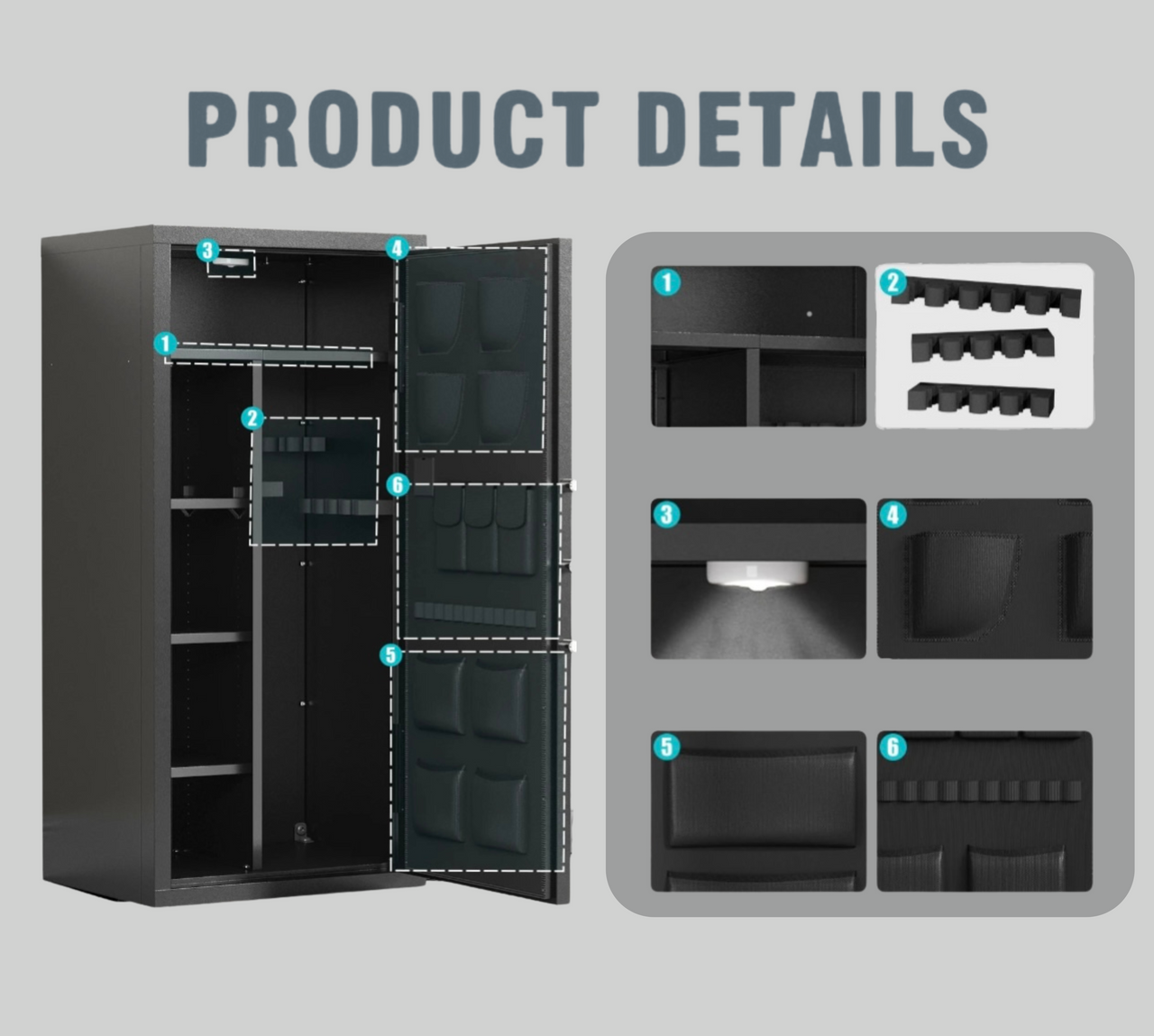 Fortress Series 15–20 Rifle & Pistol Gun Safe – Silent Access + Dual Alarm Defense