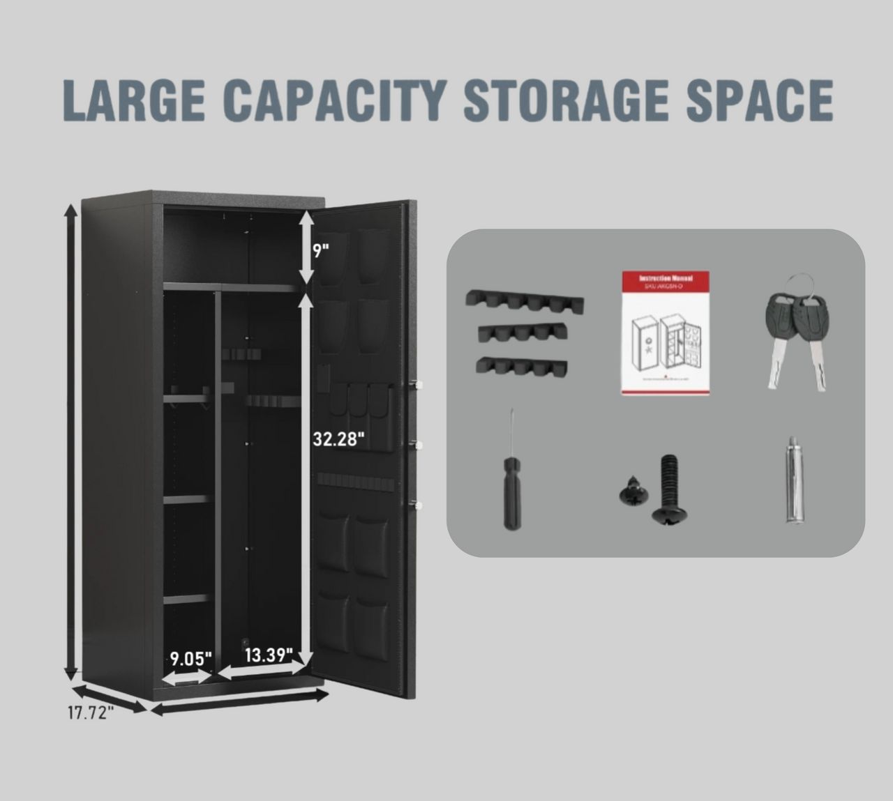 Fortress Series 15–20 Rifle & Pistol Gun Safe – Silent Access + Dual Alarm Defense
