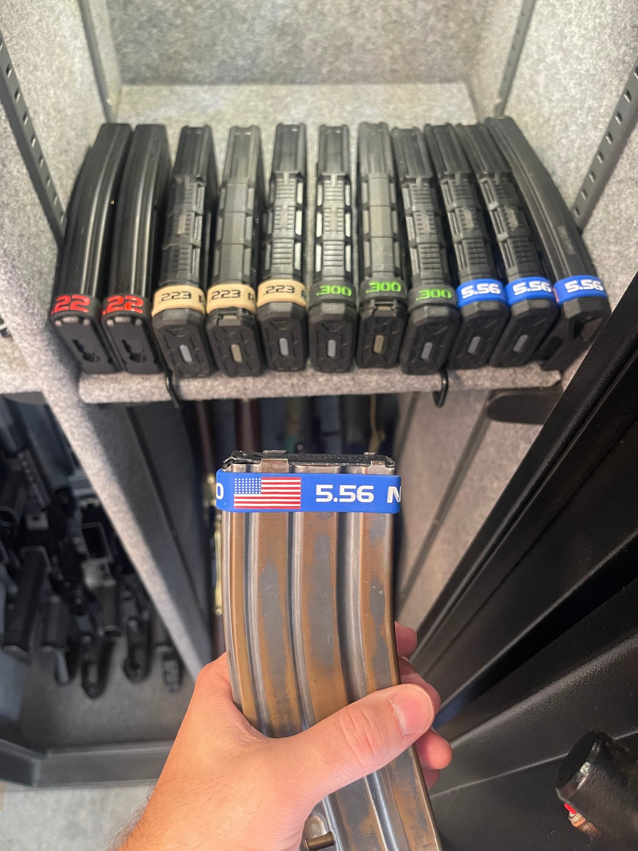 Magazine Marking Bands™ – Color-Coded Caliber ID Bands for AR Mags (6 Pack)
