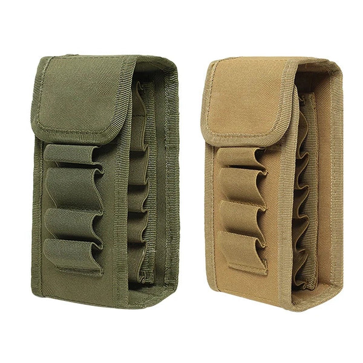 BattleGear™ MOLLE Shotgun Shell Holder - 16-Round Pouch in Ranger Green and Coyote Tan