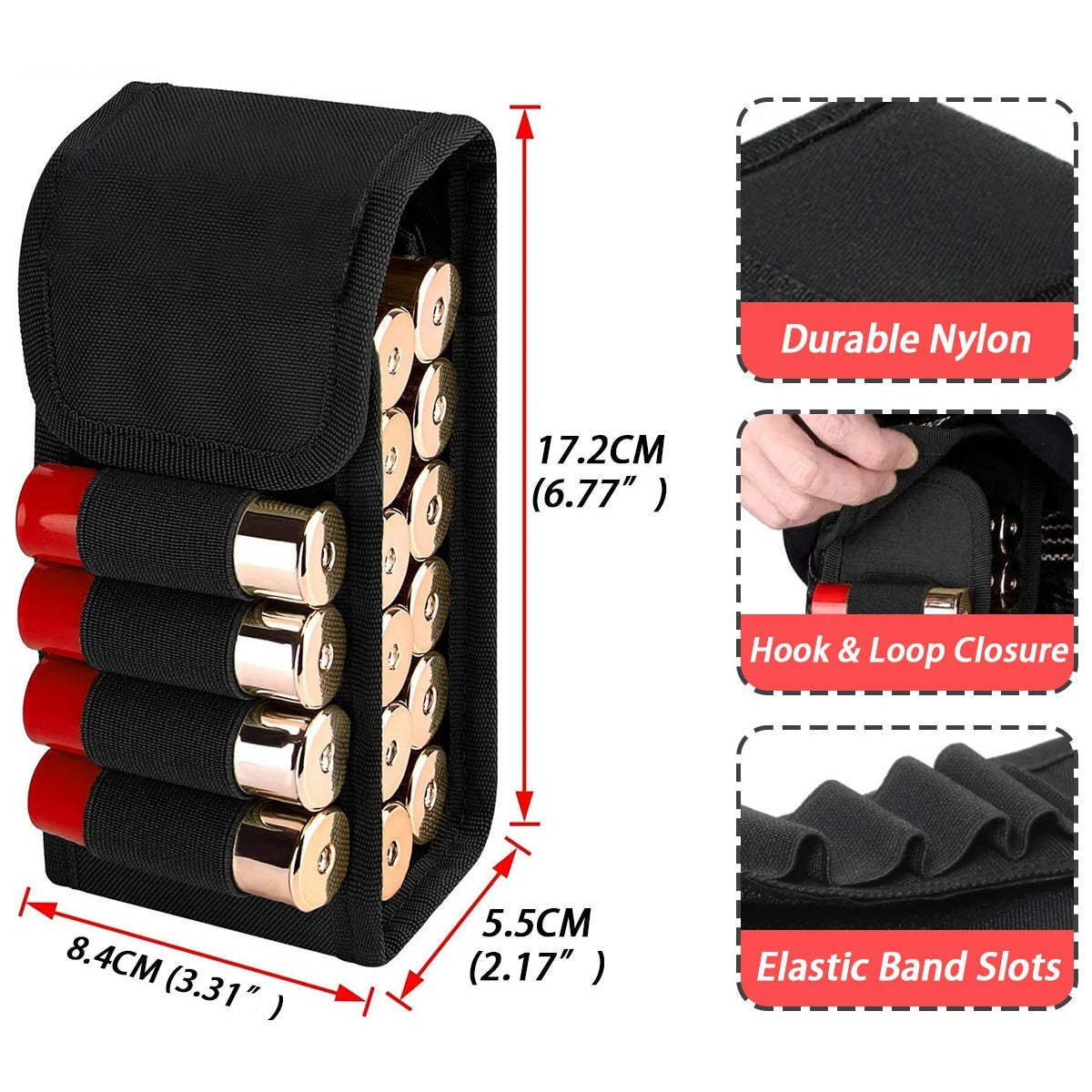 BattleGear™ 16-Round Shell Pouch - Dimensions and Features