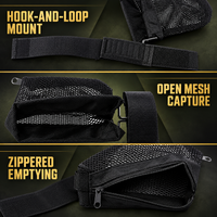 Thumbnail for Hook-and-loop mount open mesh capture and zippered emptying features
