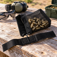 Thumbnail for BrassTrap shell catcher holding spent brass on a range bench