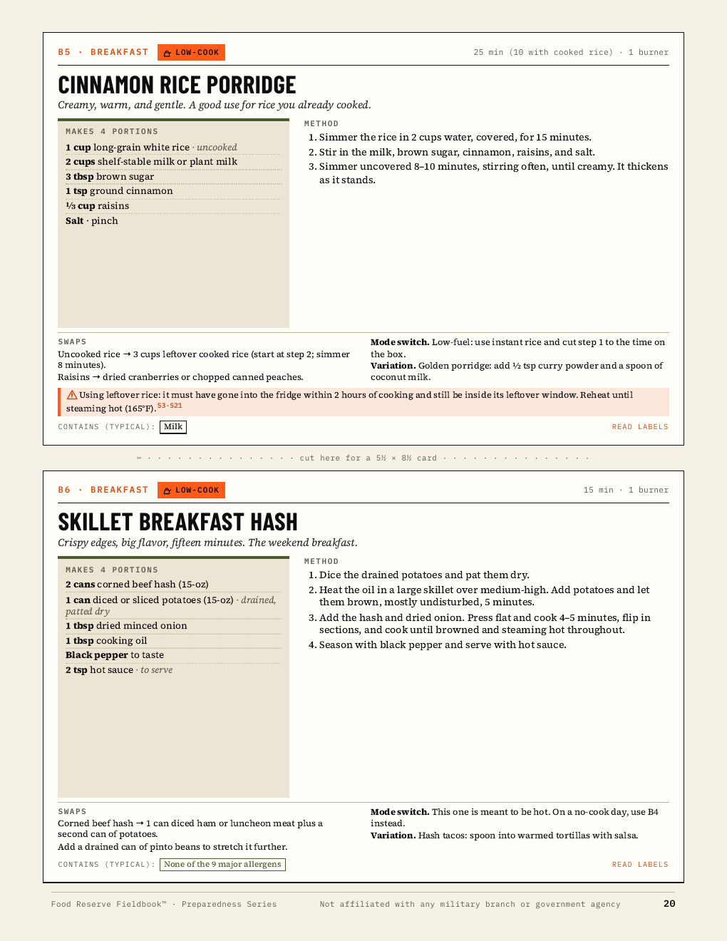 The Food Reserve Fieldbook™ — Long-Term Food Storage & Rotation Guide