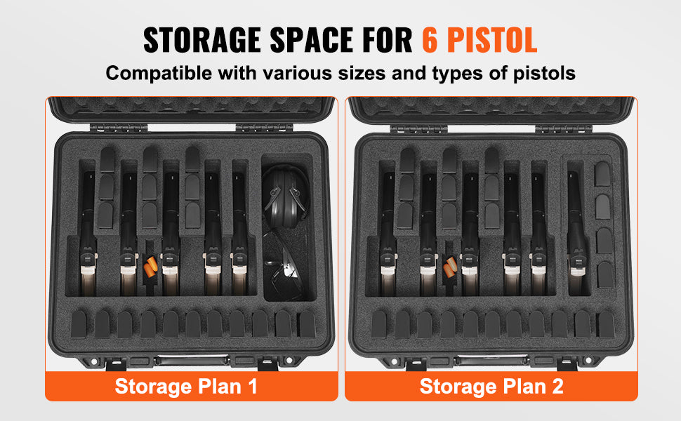 RangeBox™ Hard Pistol Case with Pre-cut Foam Lining