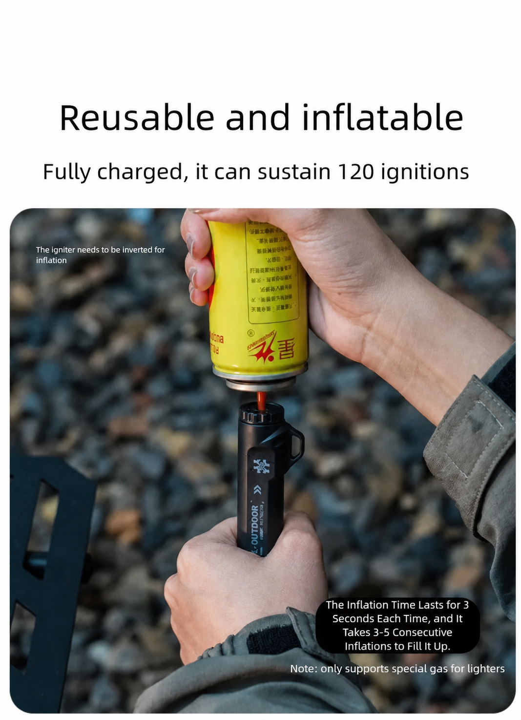BattleGear™ Foldable Nozzle Torch Lighter - Windproof Outdoor Igniter