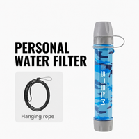 Thumbnail for AquaTrek™ Carbon Fiber Water Filter Straw - Portable Survival Purifier Set