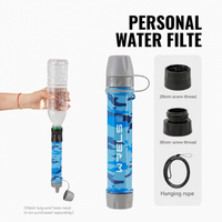 Thumbnail for AquaTrek™ Carbon Fiber Water Filter Straw - Portable Survival Purifier Set