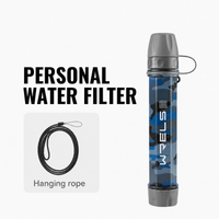 Thumbnail for AquaTrek™ Carbon Fiber Water Filter Straw - Portable Survival Purifier Set