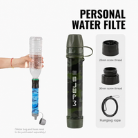 Thumbnail for AquaTrek™ Carbon Fiber Water Filter Straw - Portable Survival Purifier Set