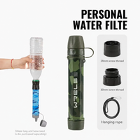 Thumbnail for AquaTrek™ Carbon Fiber Water Filter Straw - Portable Survival Purifier Set