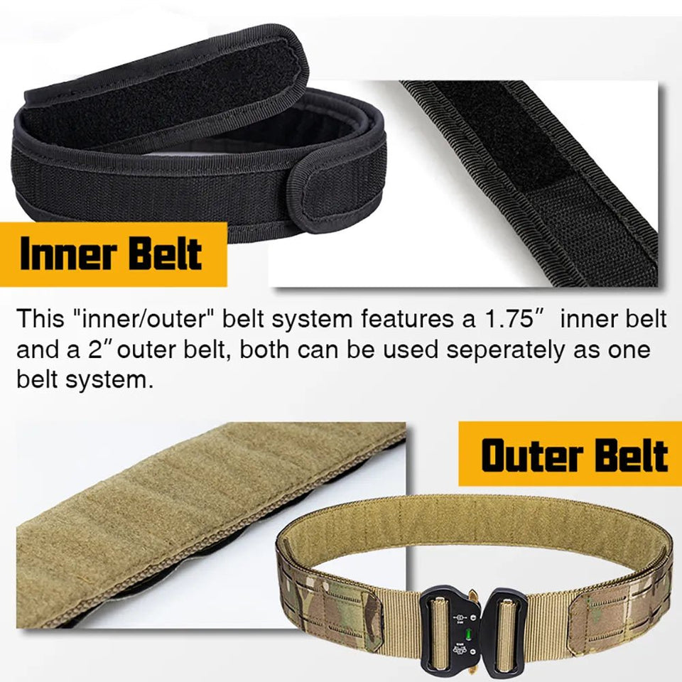 2 Inch Double Layer Tactical Combat Belt - Military Overstock