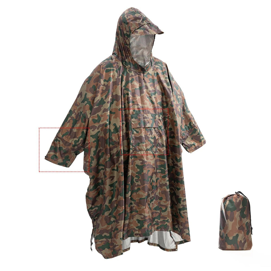 3 In 1 Poncho Military Overstock