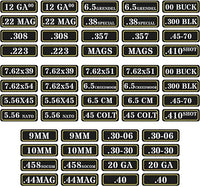 Thumbnail for Ammo Label Stickers 5.56 7.62x39 300BLK .45ACP 9MM .223REM .380 - Military Overstock