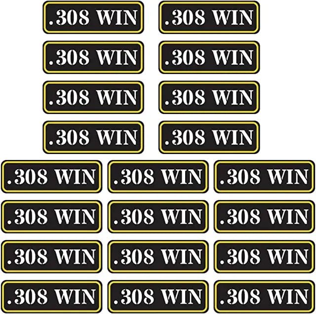 Ammo Label Stickers 5.56 7.62x39 300BLK .45ACP 9MM .223REM .380 - Military Overstock