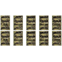 Thumbnail for Ammo Label Stickers 5.56 7.62x39 300BLK .45ACP 9MM .223REM .380 - Military Overstock