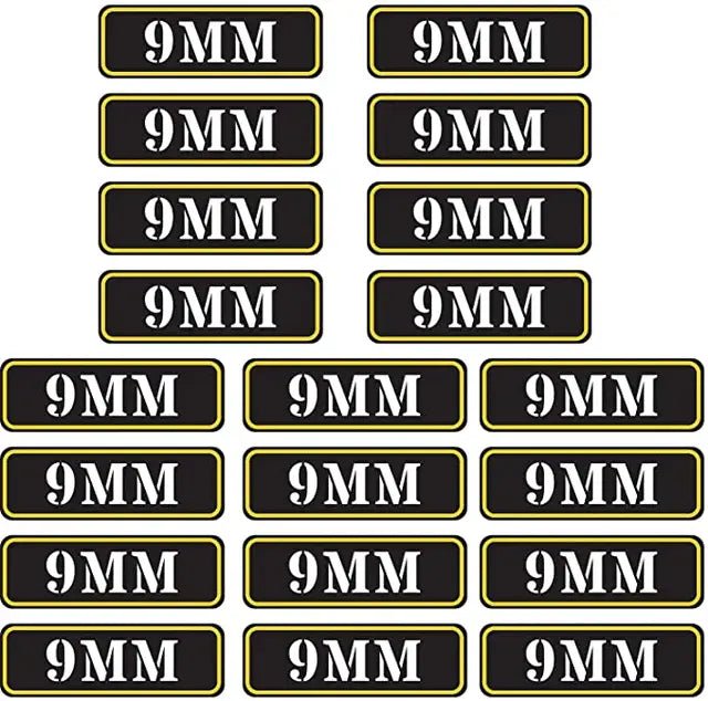 Ammo Label Stickers 5.56 7.62x39 300BLK .45ACP 9MM .223REM .380 - Military Overstock