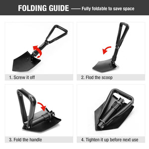 Foldable Survival Shovel - Military Overstock