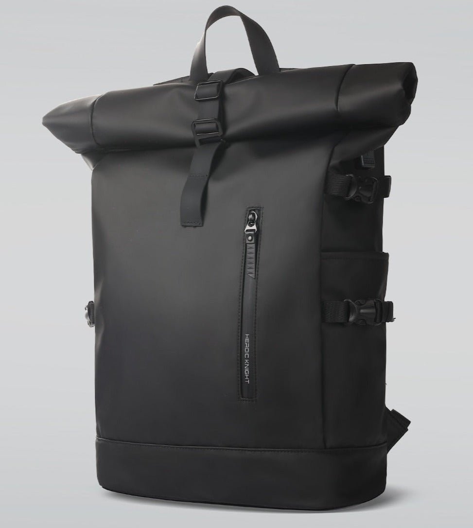 best hiking roll top backpack Men's outdoor backpack DT42 daypack with roll top waterproof Black DPL1