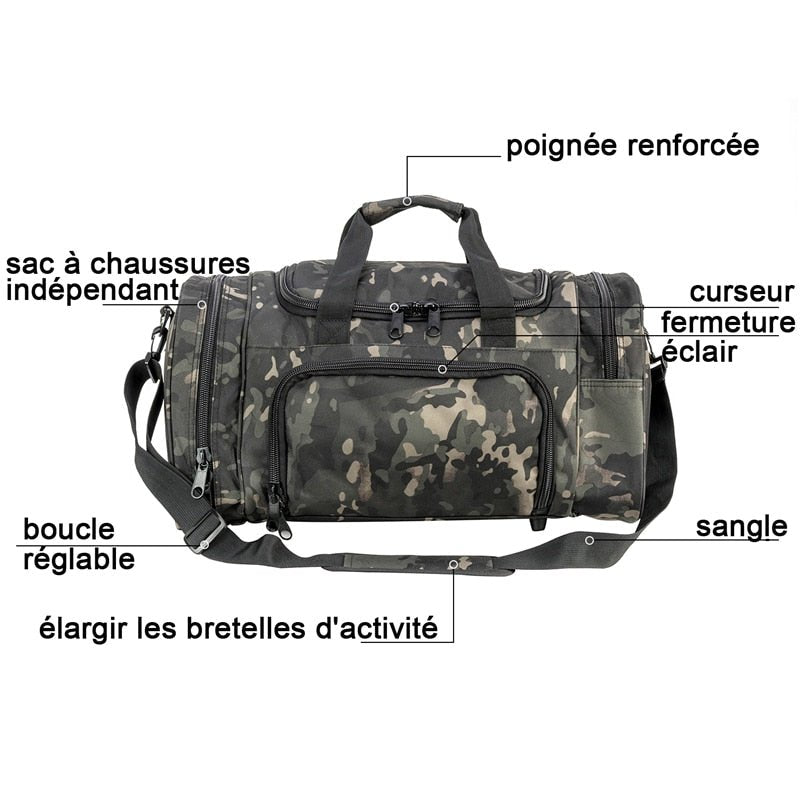 Tactical Duffle Bag With Shoe Compartment - Military Overstock