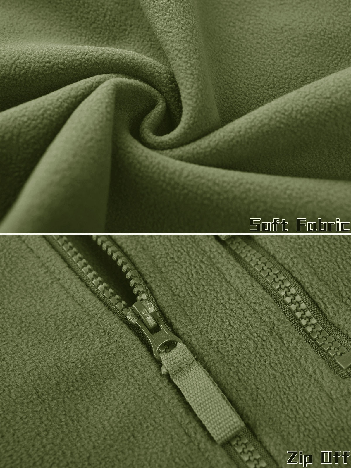 Tactical Fleece Zip-Up Patch Jacket - Military Overstock