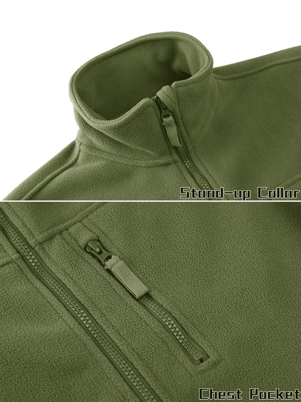 Tactical Fleece Zip-Up Patch Jacket - Military Overstock