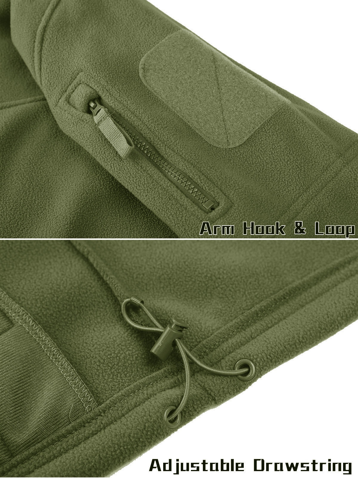 Tactical Fleece Zip-Up Patch Jacket - Military Overstock
